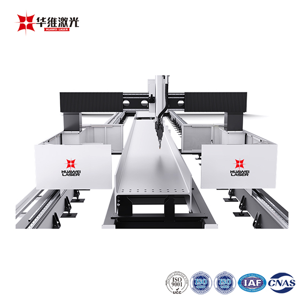 3D CNC H-Beam lazer kəsmə maşını 12000W metal polad emal üçün